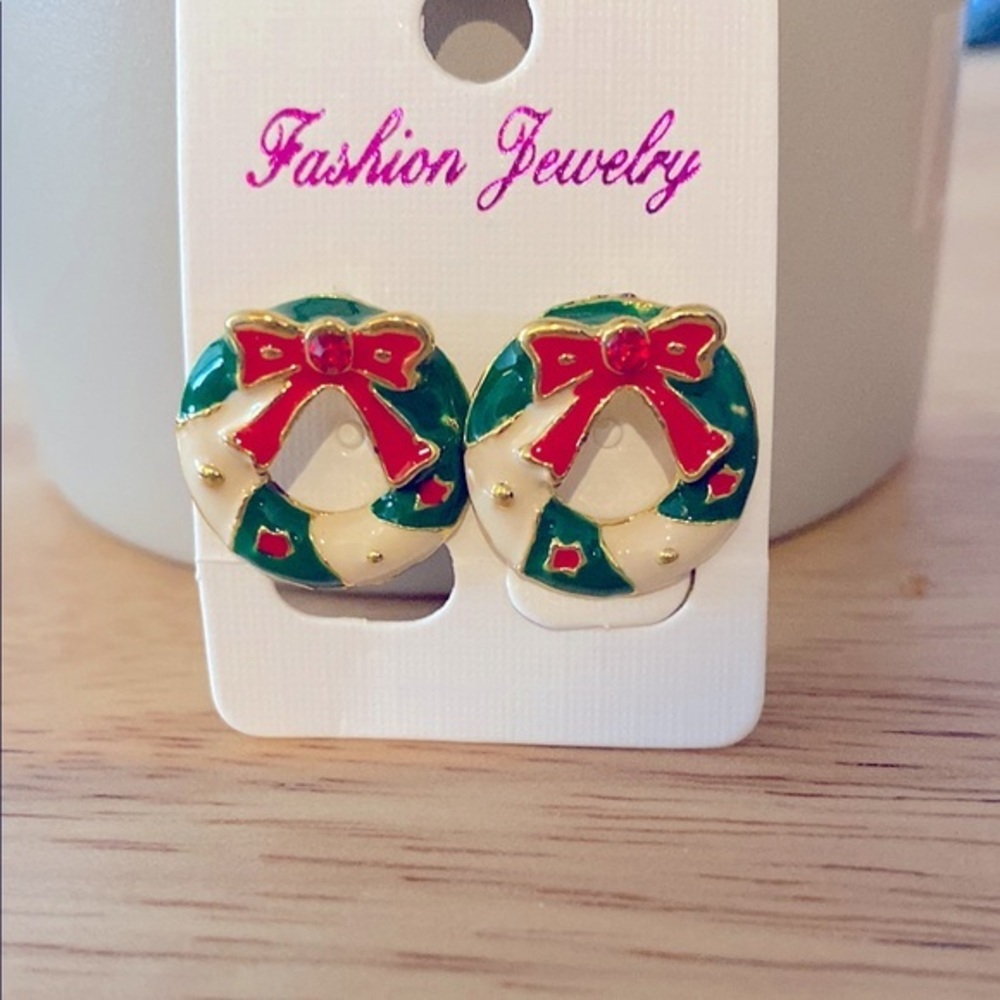 Christmas Wreath Earrings